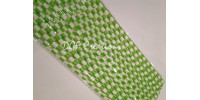 Checkered Lime Pattern  Paper Straw click on image to view different color option